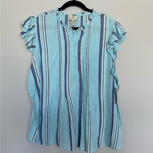 NWT St. John's Bay Womens Crew Neck Short Sleeve Blouse